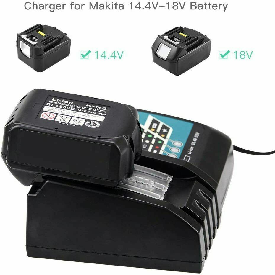 Fast Charger Replace For Makita DC18RC 14.4V – 18V LXT Lithium‑Ion Rapid Charger