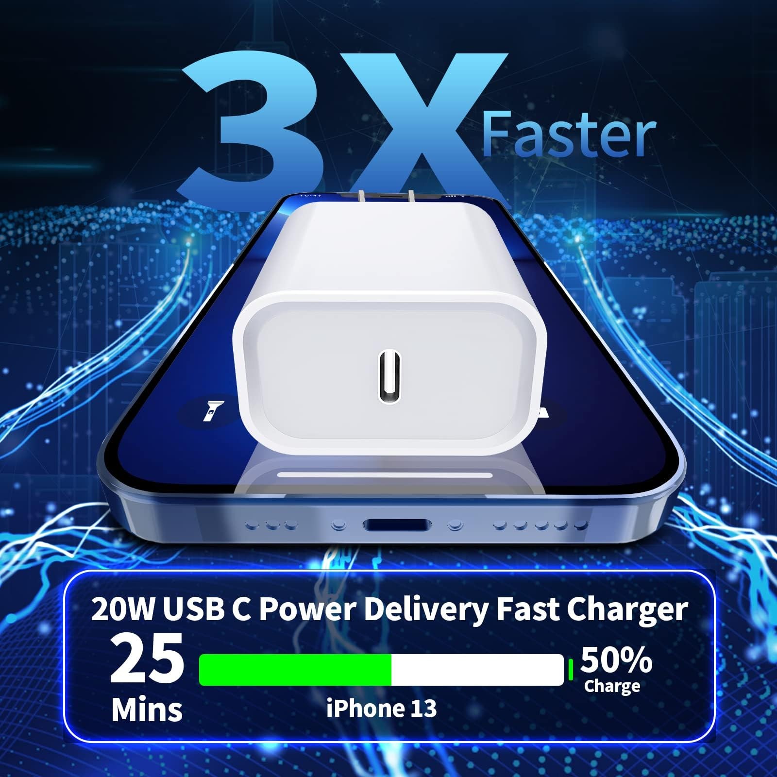 Mfi Certifiediphone 14 Charger Charging Rombica 2Pack 20W Pd Usb-C Power Wall