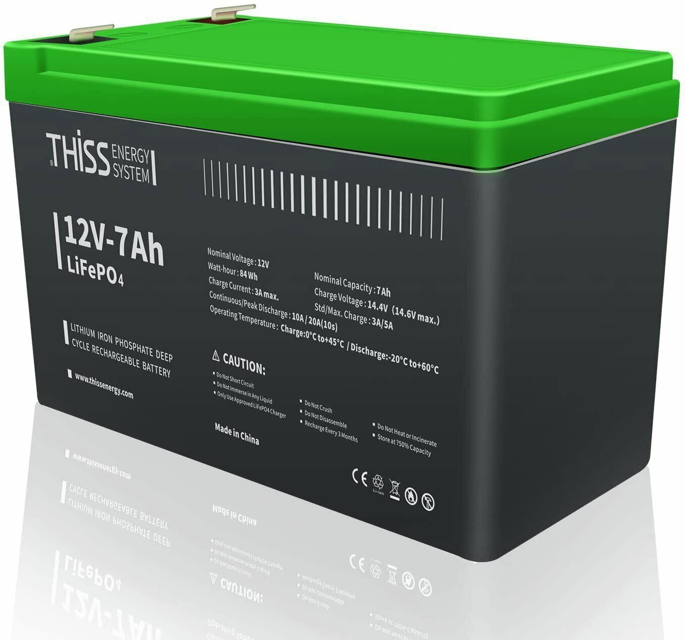 12V 7Ah LiFePO4 Battery Energy Storage Battery Lot Cycle Maintenance Free Home