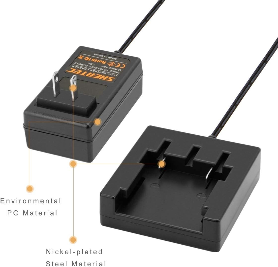 40V Li-ion Charger 29482 Compatible with GreenWorks