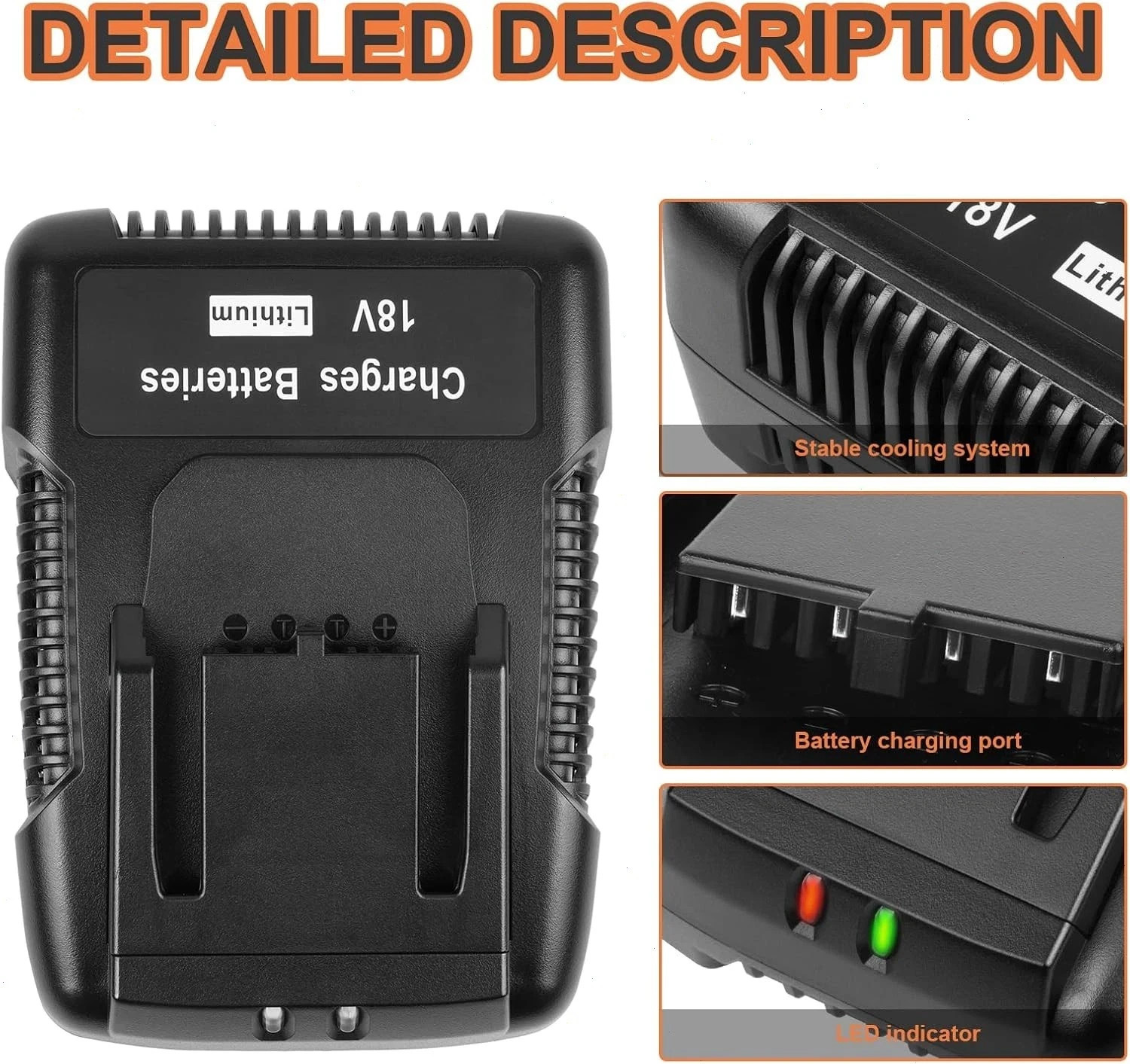 Charger 18V For Ridgid R840087 Rigid Lithium Battery 18V R840085 R840083 NEW