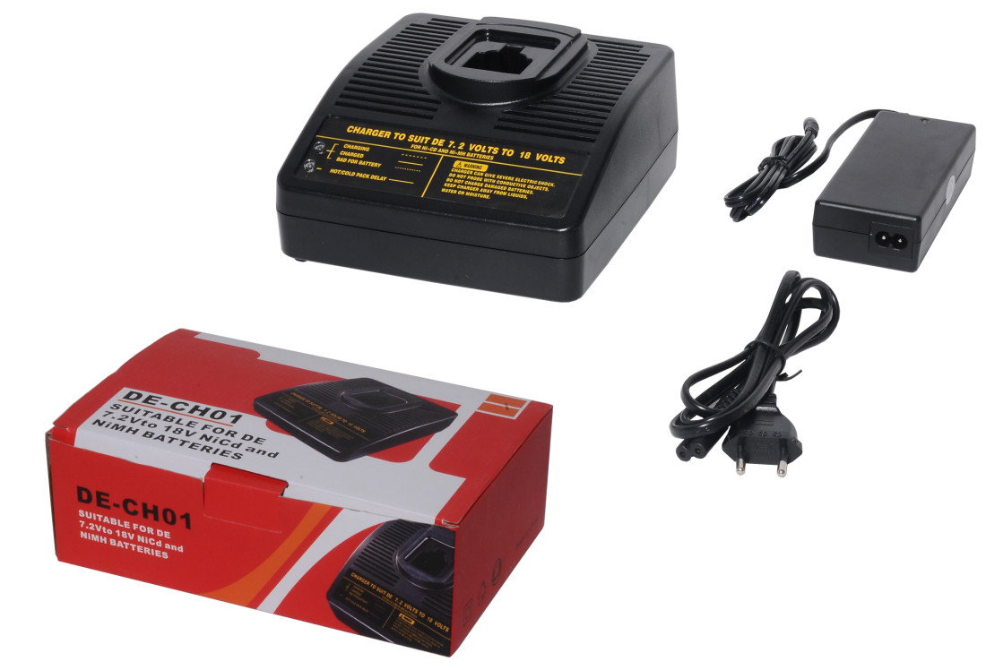 Battery Charger for Dewalt and ELU Power Tool Ni-Cd Ni-Mh Batteries 7.2-18 Volts