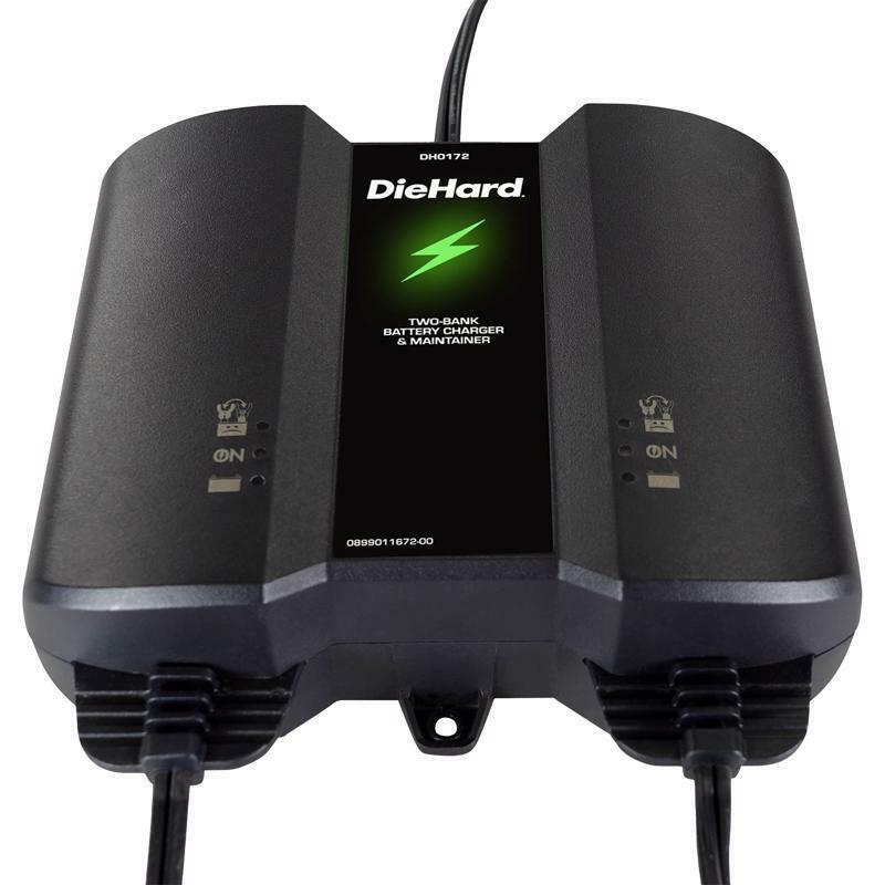 Diehard 12 V 4 Amps Automatic Battery Charger & Maintainer – Black