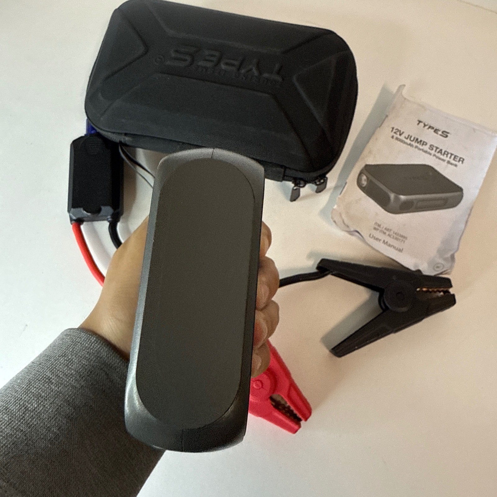 TYPE S 12V Jump Starter 8000mAh Portable Power Bank AC530171 with Case Manual