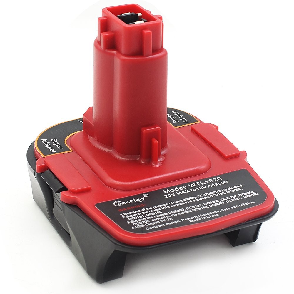 waitley Battery Adapter 18V-20V Converter Compatible with Black and Red