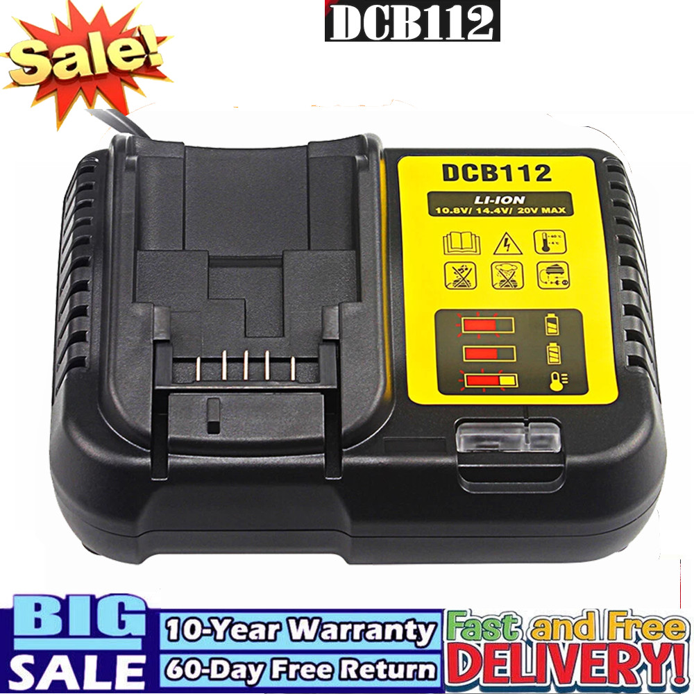 New for DEWALT DCB112 18-20V Lithium-Ion Battery Charger DCB204 DCB200 DCB205