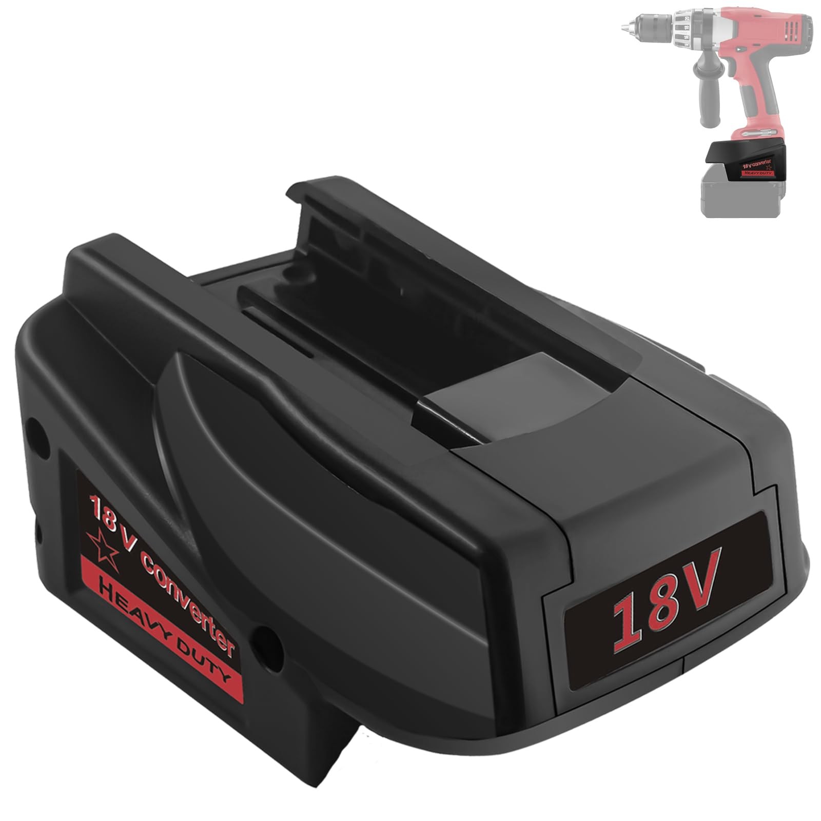 Fybemax Adapter M18V18 for Milwaukee M18 18V Battery to Black