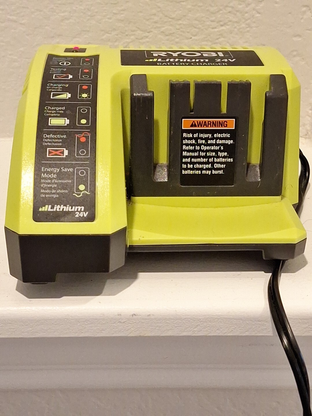 Ryobi Power Tools OP140 Lithium 24 Volt 24V Battery Charger Tested Working