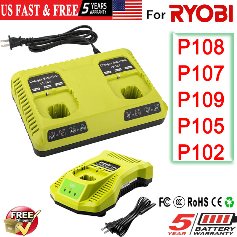 Rapid NEW Charger For RYOBI P108 18V One Plus High Capacity Lithium-ion Battery