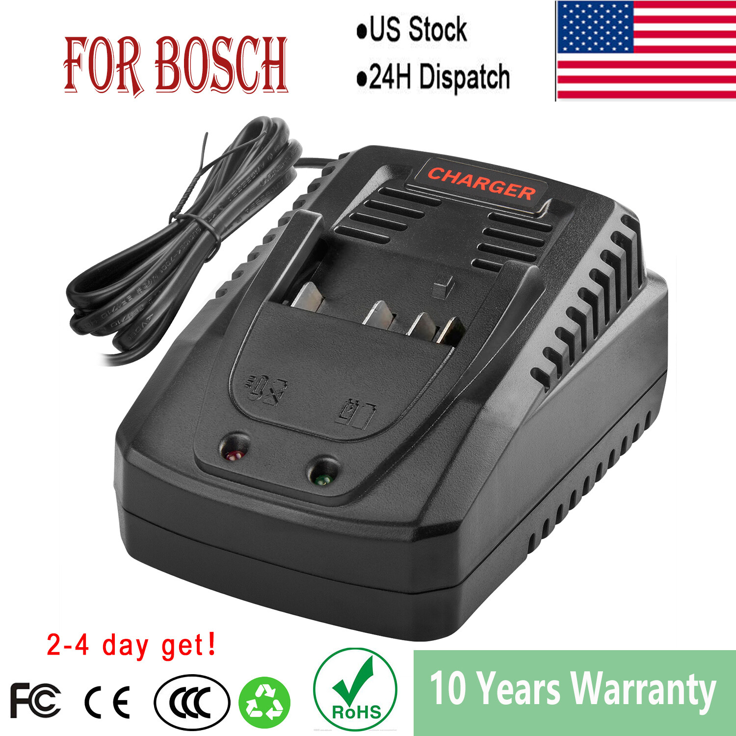 For Bosch BC660 14.4V -18V Lithium Battery Charger BAT618G BAT609 BAT618 BAT619