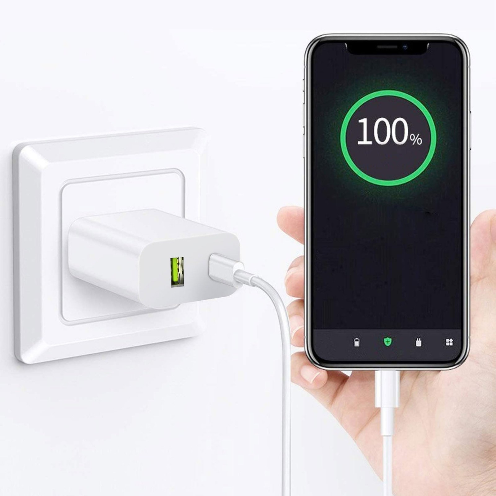 Dengwenqiang 2 Pack Usb C Charger Block Dual Port Type C Wall Charger Charging