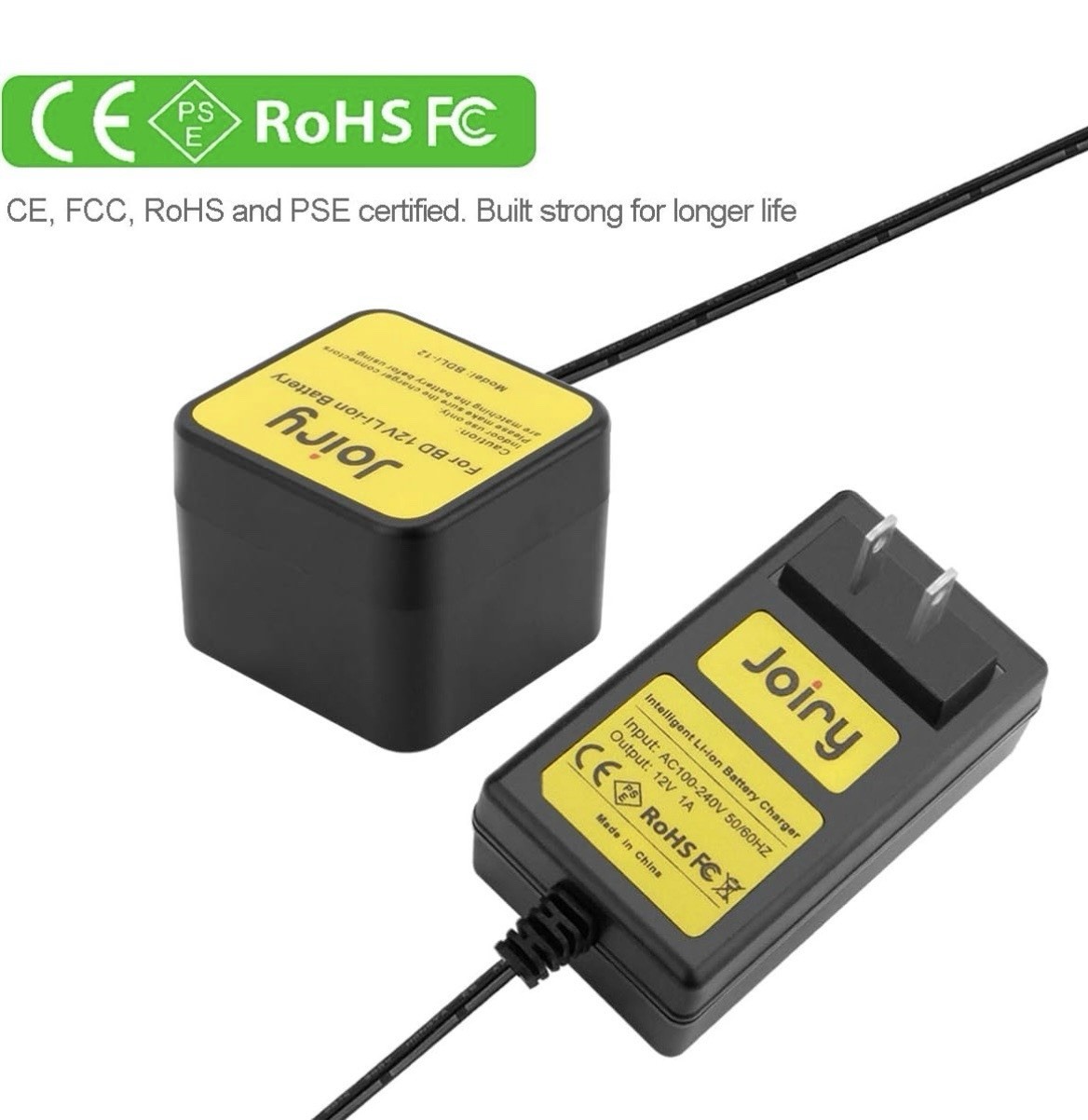 Joiry 12V Li-ion Battery Charger Compatible with Black and Decker BL1110 BL1310