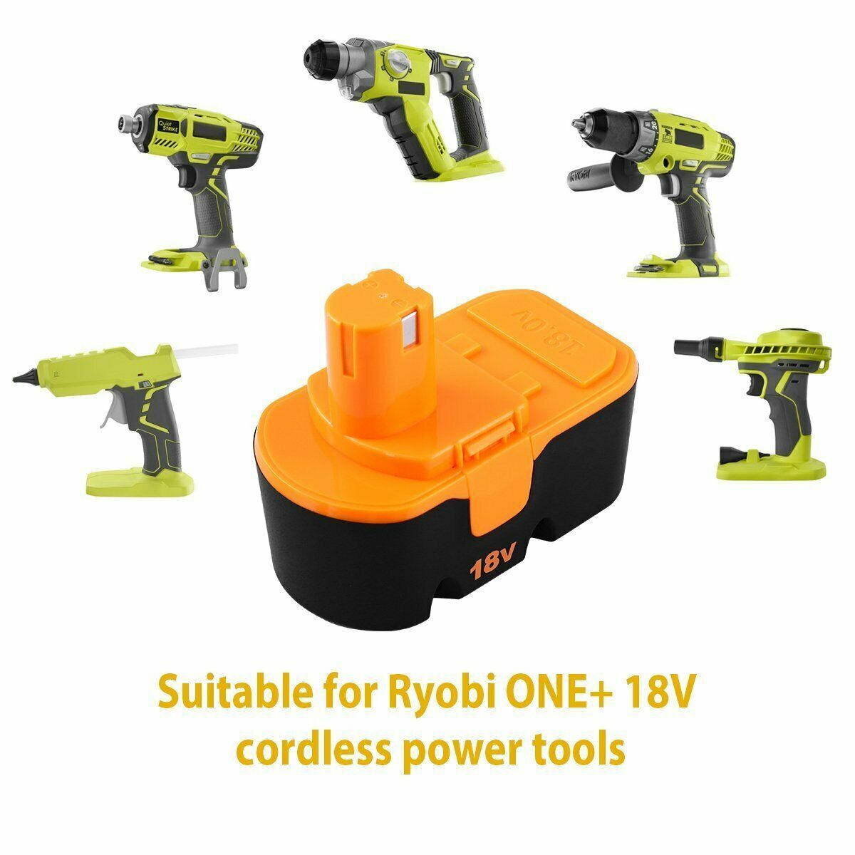 1/2Pack Replace for Ryobi 18V PLUS 4.8Ah 18 Volt Battery P100 13022 ABP1801