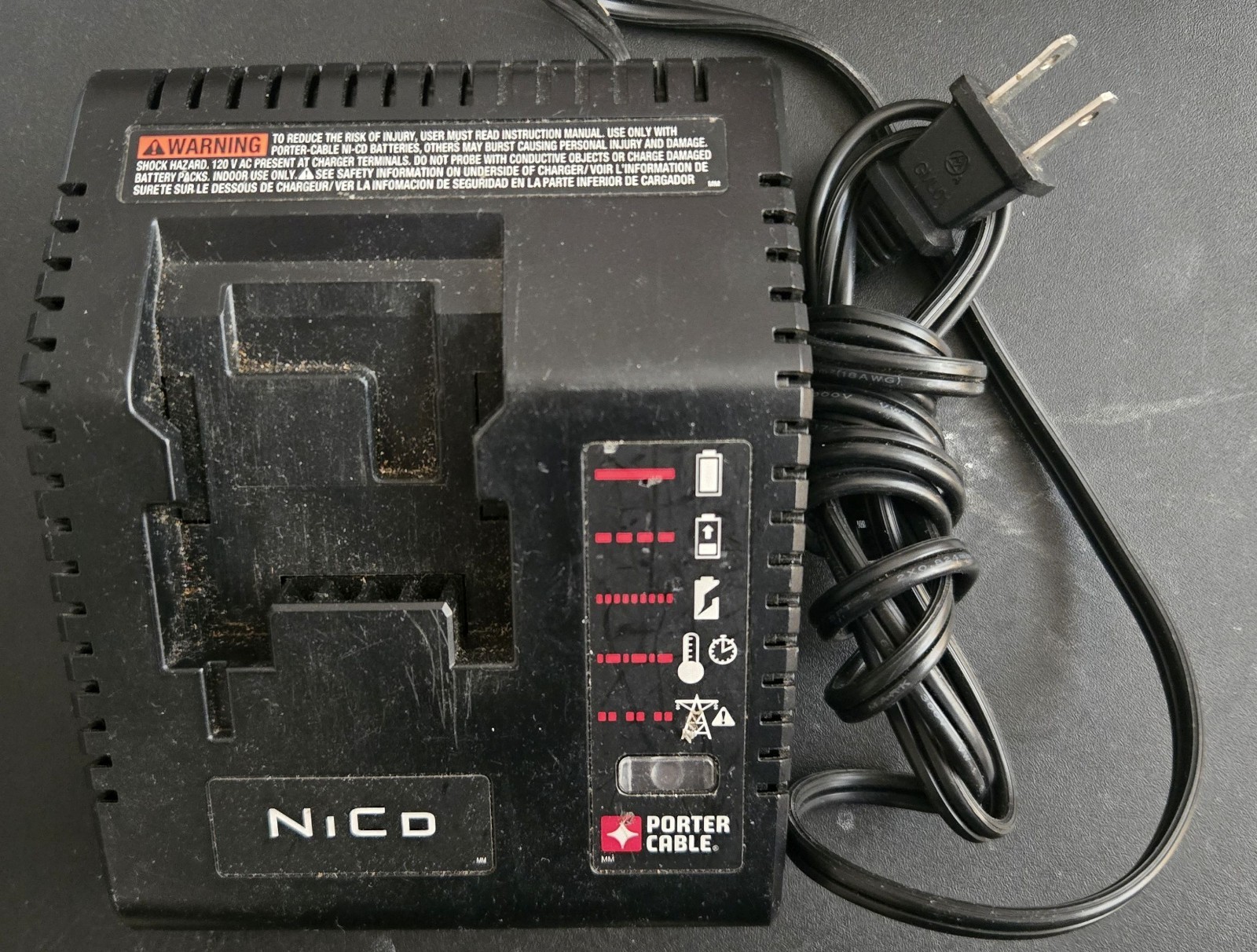 Porter Cable PCMVC 9.6-18V Ni-CD Power Tool Battery Charger PCMVC Type 2