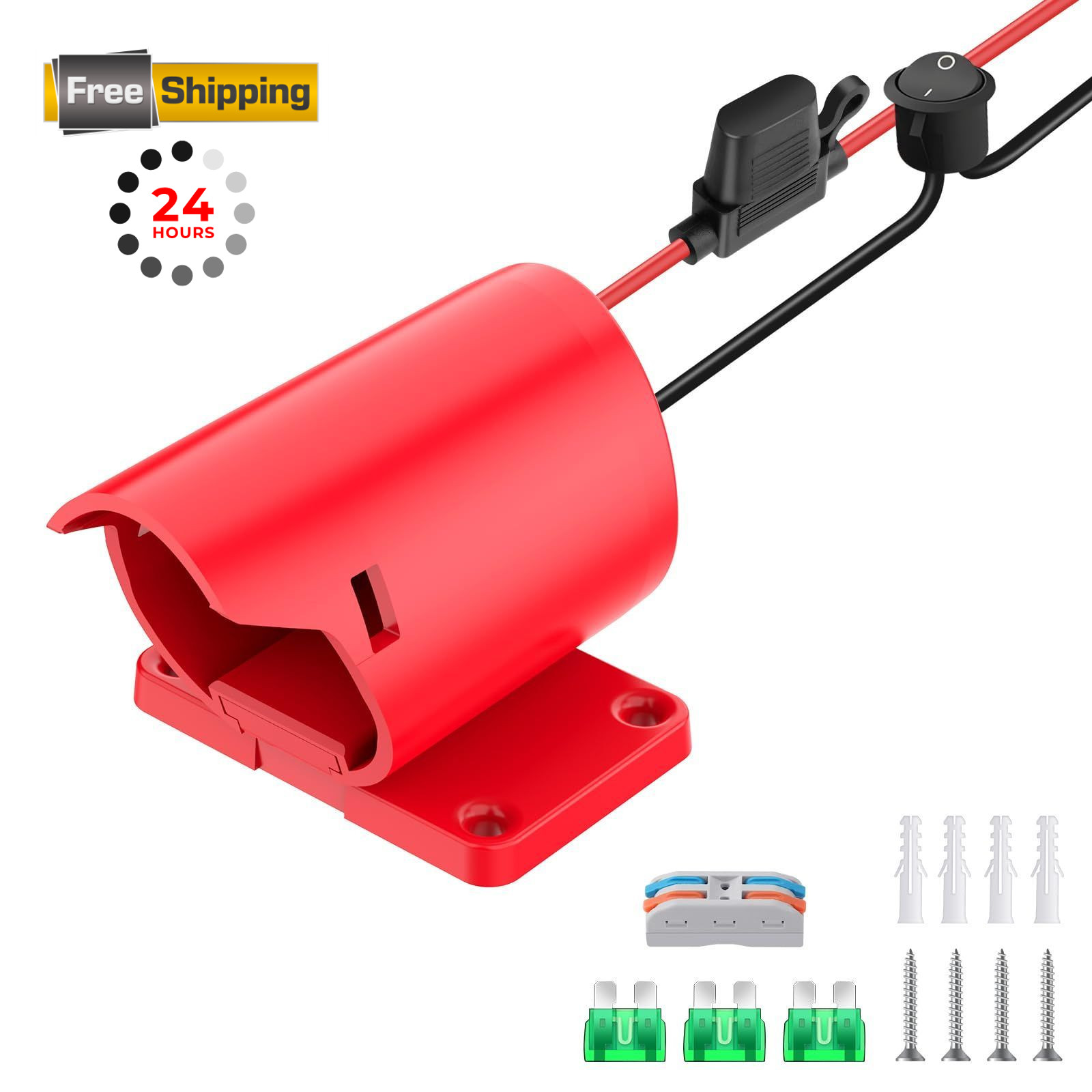1 Packs Adapter for Milwaukee M12 Battery 12V 1 Pack, Red
