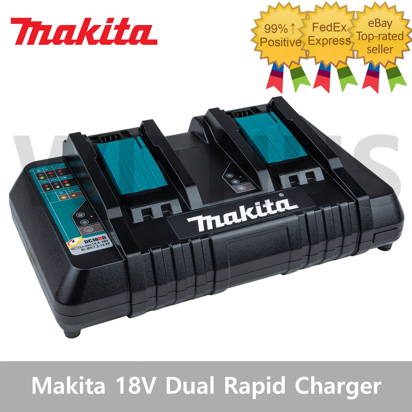 Makita DC18RD 18V Dual Port Rapid Charger Li-Ion 196935-2 Genuine