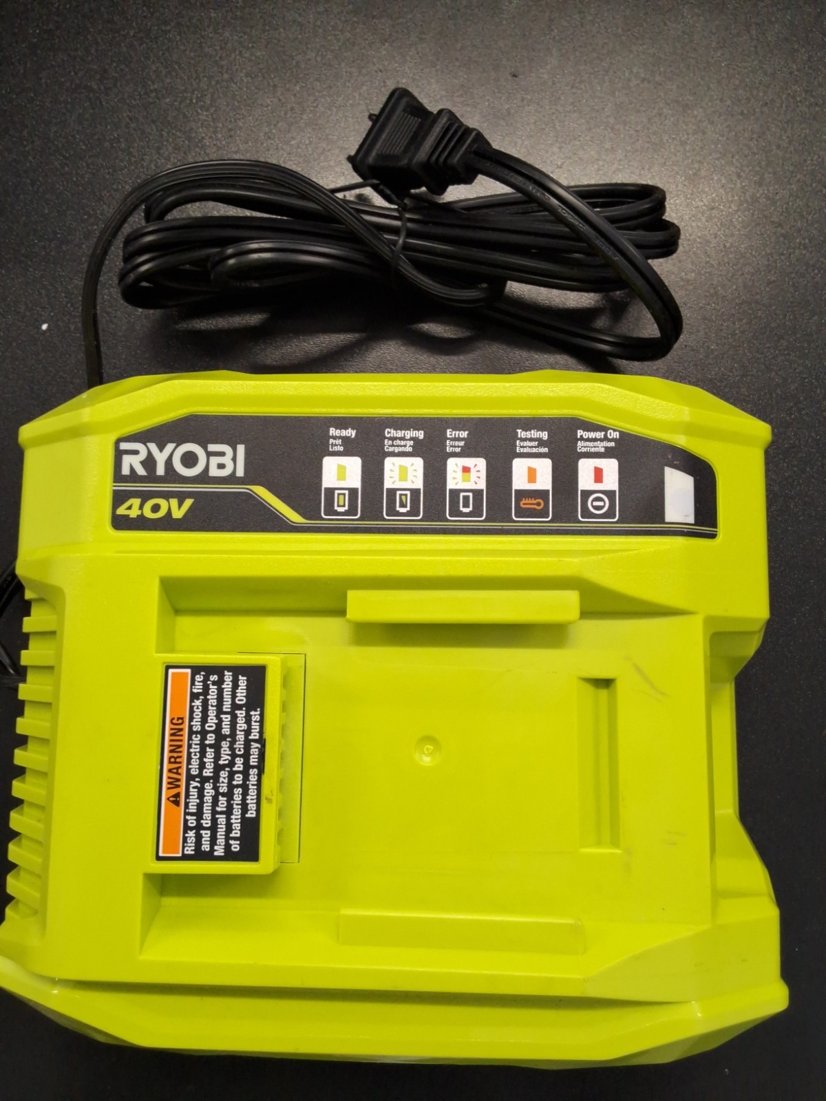 RYOBI 40V Lithium-Ion Rapid Charger Genuine OP406VNM Store Display NEW Brand New
