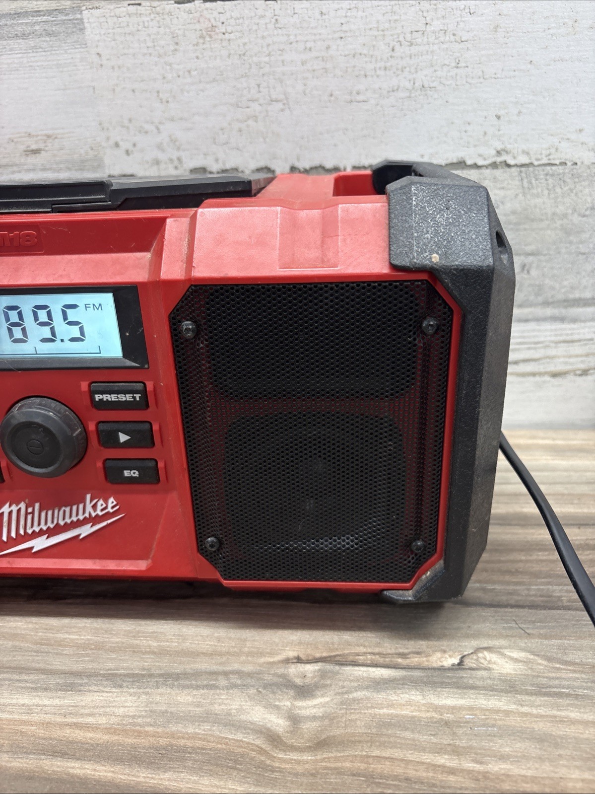 Milwaukee 2890-20 M18 Jobsite Radio AM/FM Cordless Corded USB Port Red Black