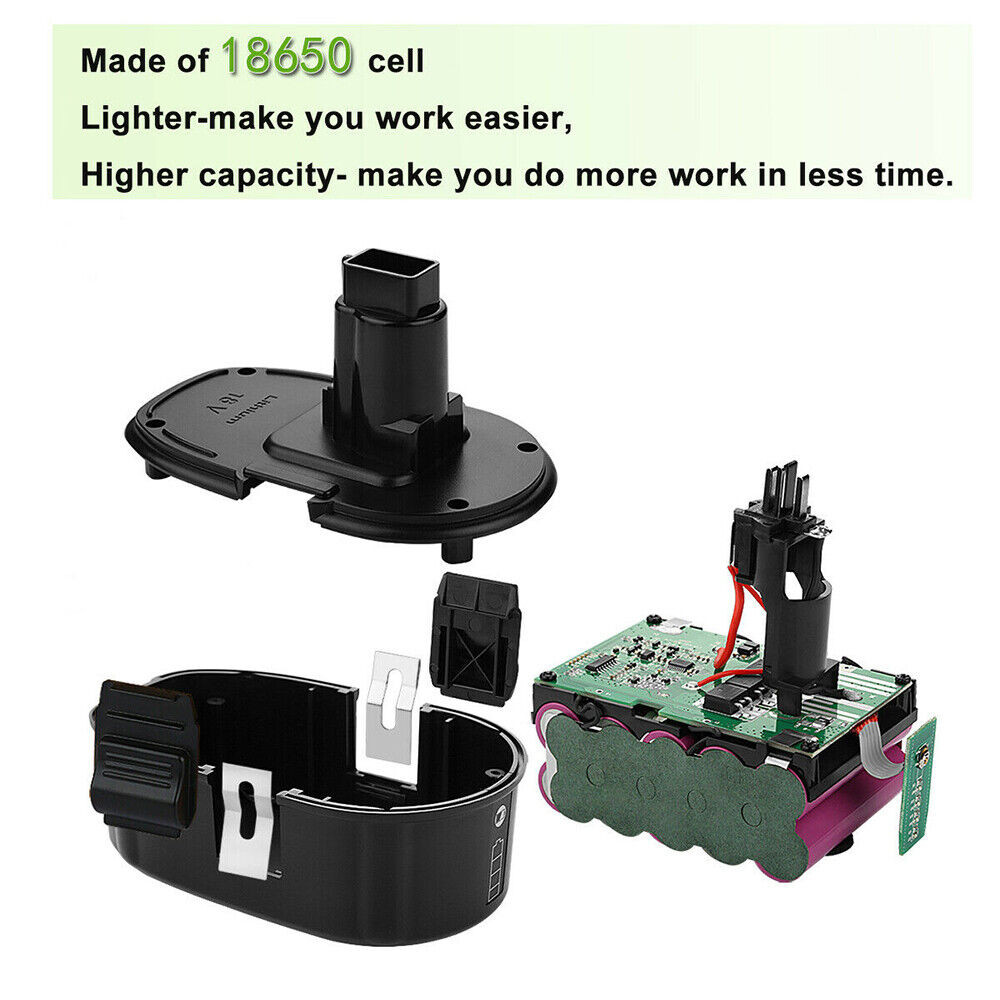 1-2Pack 18 Volt for Dewalt Battery DC9096-2 DC9098 DC9099 DW9096 DC9096 7.0Ah