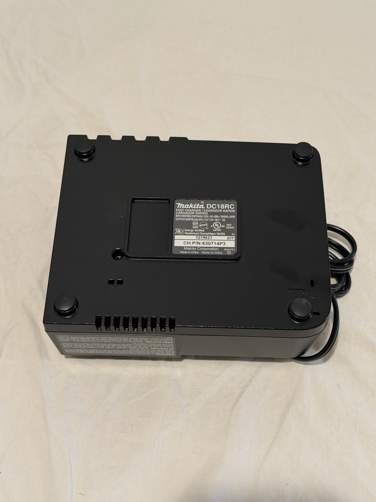 Makita DC18RC Rapid Charger 14.4V–18V Li-Ion | NEW | No Original Box
