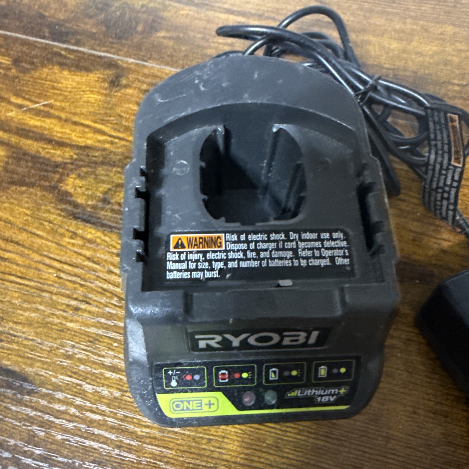 Ryobi 18V ONE+ P118B Lithium-Ion Battery Charger – No Box