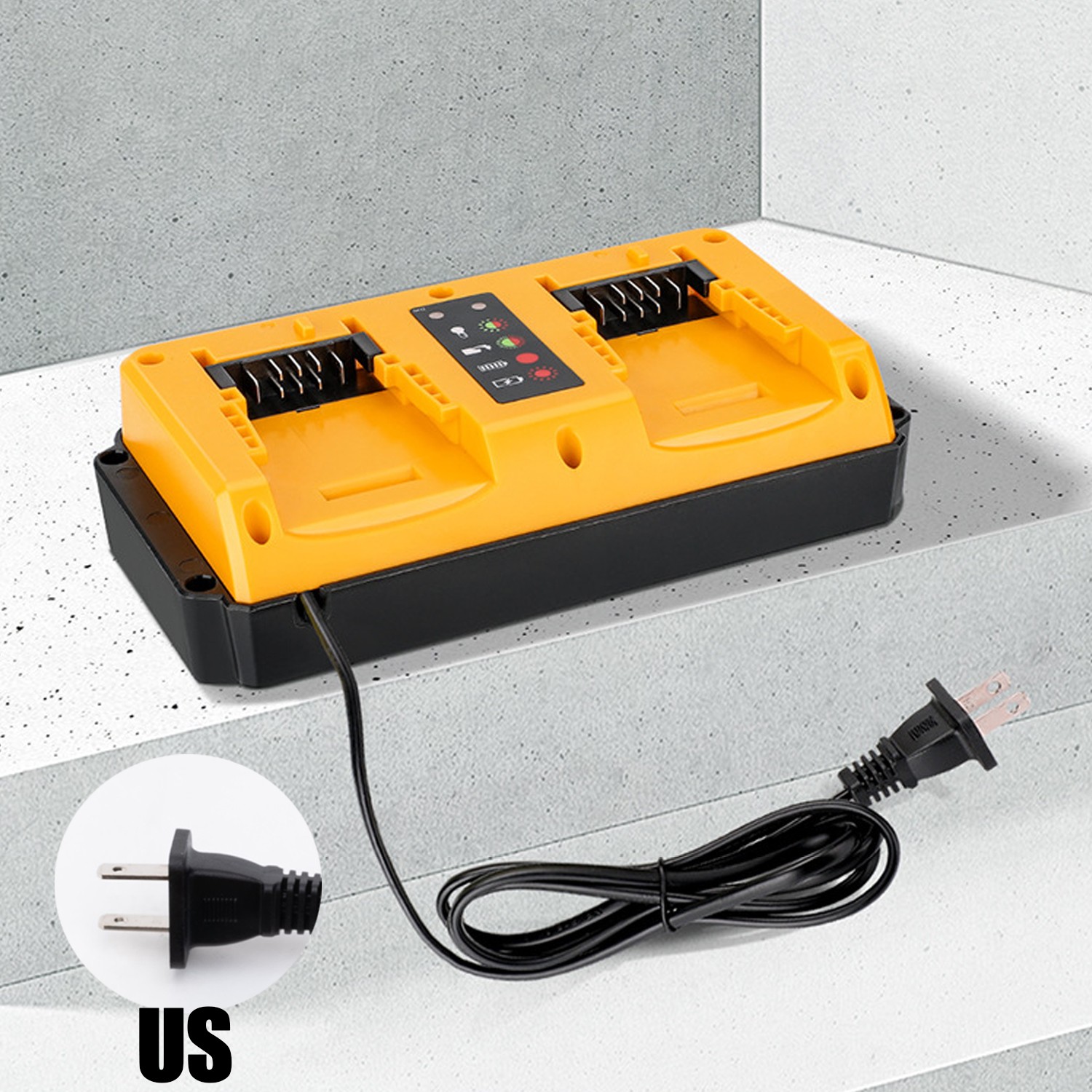 2-Port Battery Charger Replacement for Dewalt 20V Li-ion Battery Charging