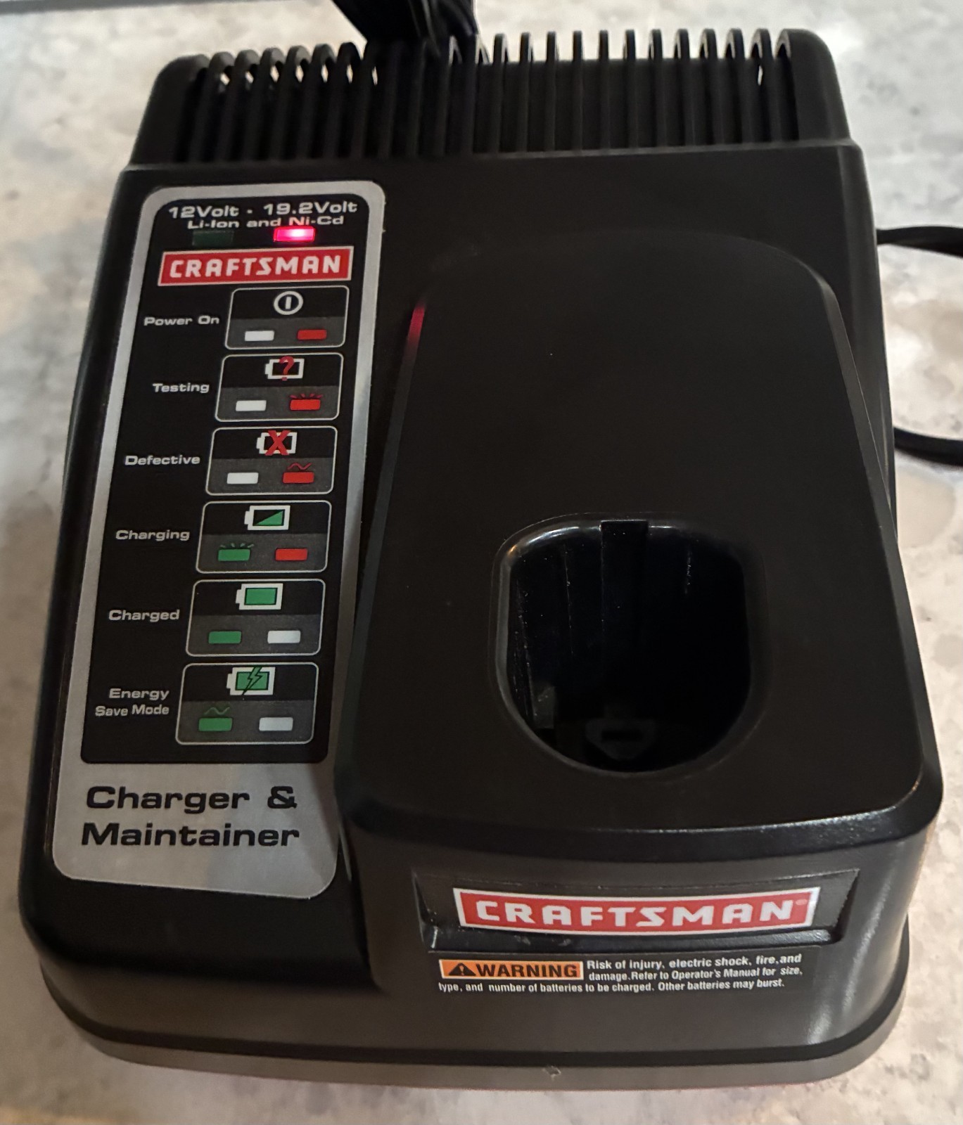 OEM Craftsman 315.CH2030 12-19.2V Volt Li-Ion Ni-Cd Battery Charger & Maintainer