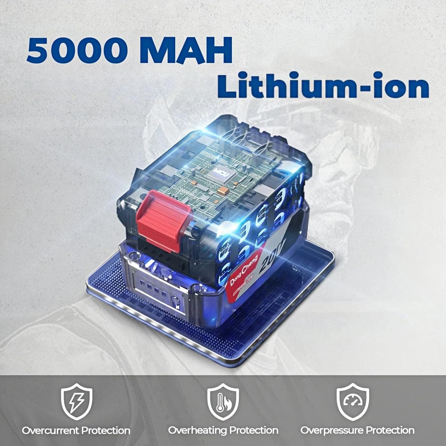 Dong Cheng 18V 20V Max 5.0Ah Lithum-Ion Battery Pack Power Tools Model Ffbl2050