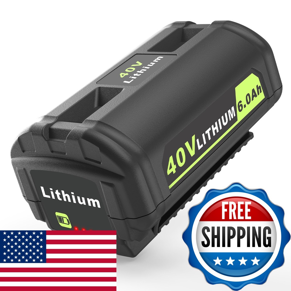 Peyesten 6.0Ah Battery Replace Ryobi 40V Lithium-Ion Battery 6.0Ah Op4040