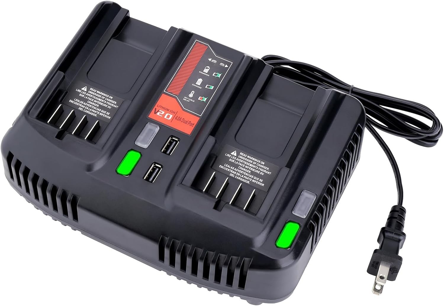 CMCB124 Dual Port V20 Battery Fast Charger Replacement for Craftsman 20V MAX …