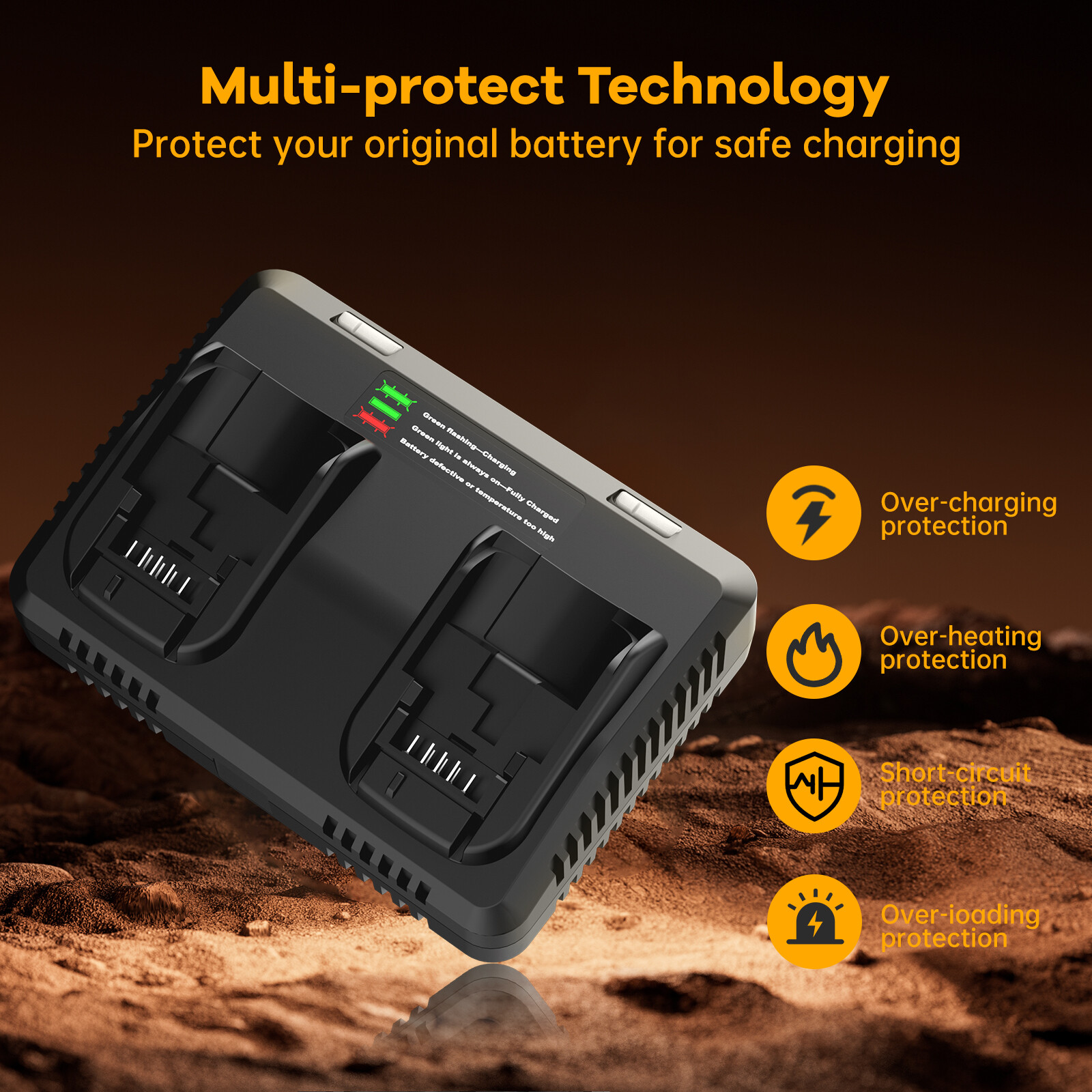Replacement Battery Charger For Dewalt 20V 20 Volt Max Lithium Ion DCB112 DCB105