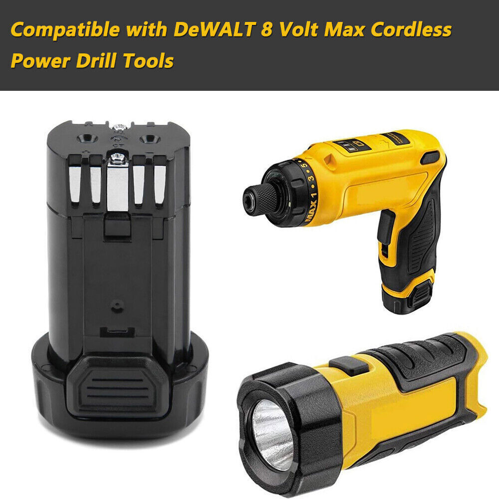 1-4PACK for DEWALT DCB080 8V Max Li-Ion Battery DCB095 DCF680 DCF680N1 DCF680N2