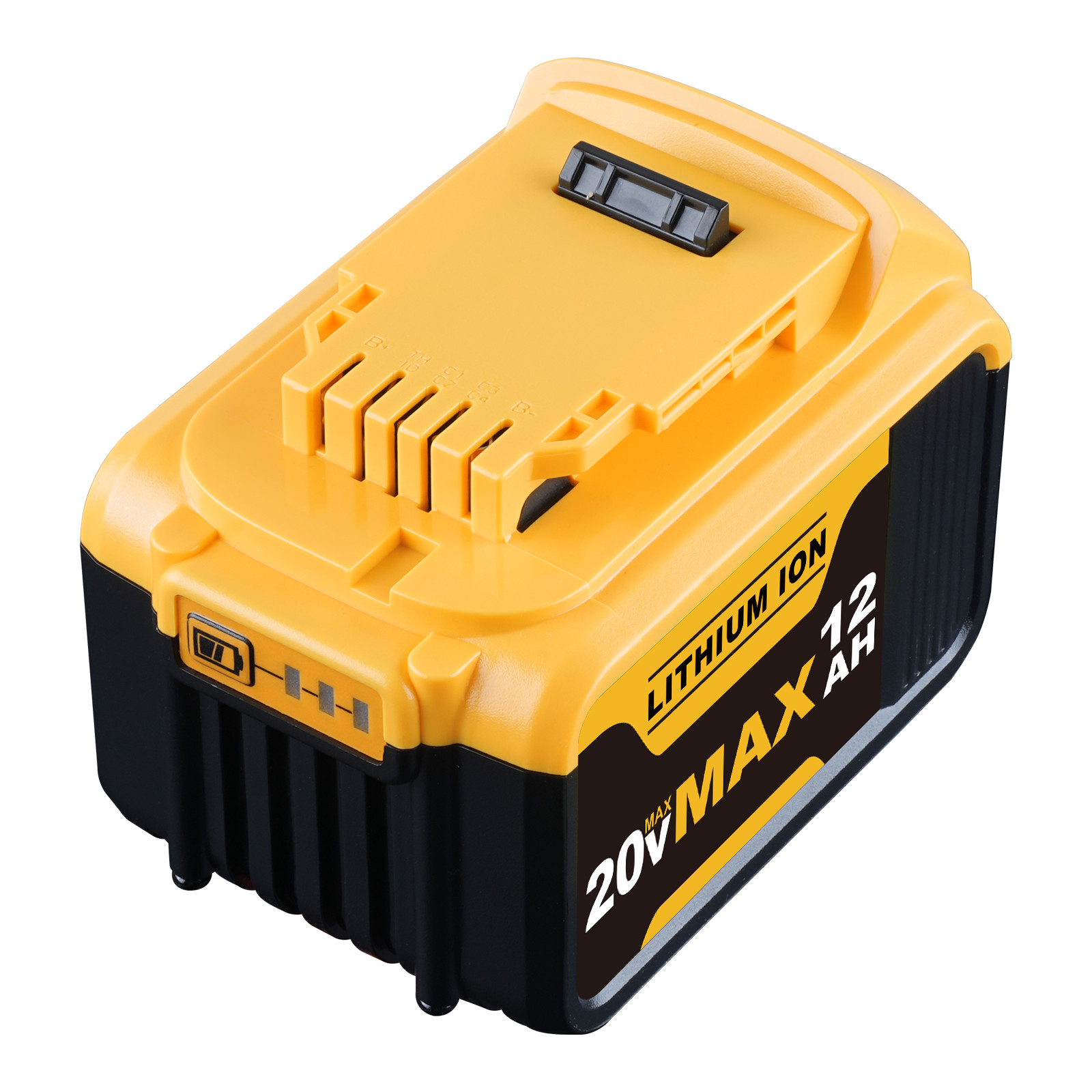 2PCS 20V DCB201 For Dewalt 20 Volt Max Lithium Battery DCB203 DCB207 DCB205 12AH