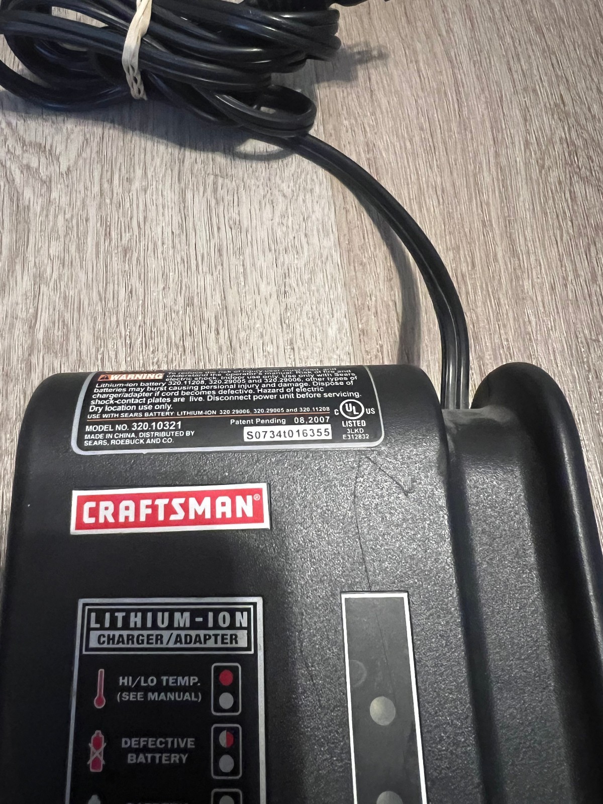 Craftsman 12V~20V Lithium-Ion Class 2 Universal Charger/Adapter 320.10321