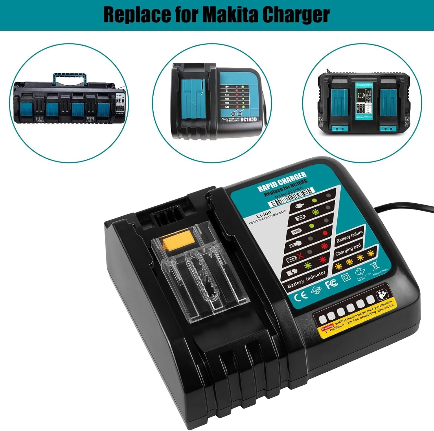 DC18RC Rapid Charger For Makita 18V Lithium ion LXT Battery BL1860 Fast Charger