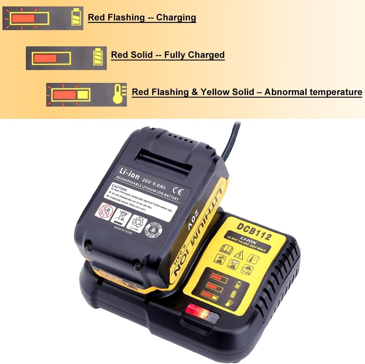 Universal 20V Max Charger for Li-Ion Battery Packs