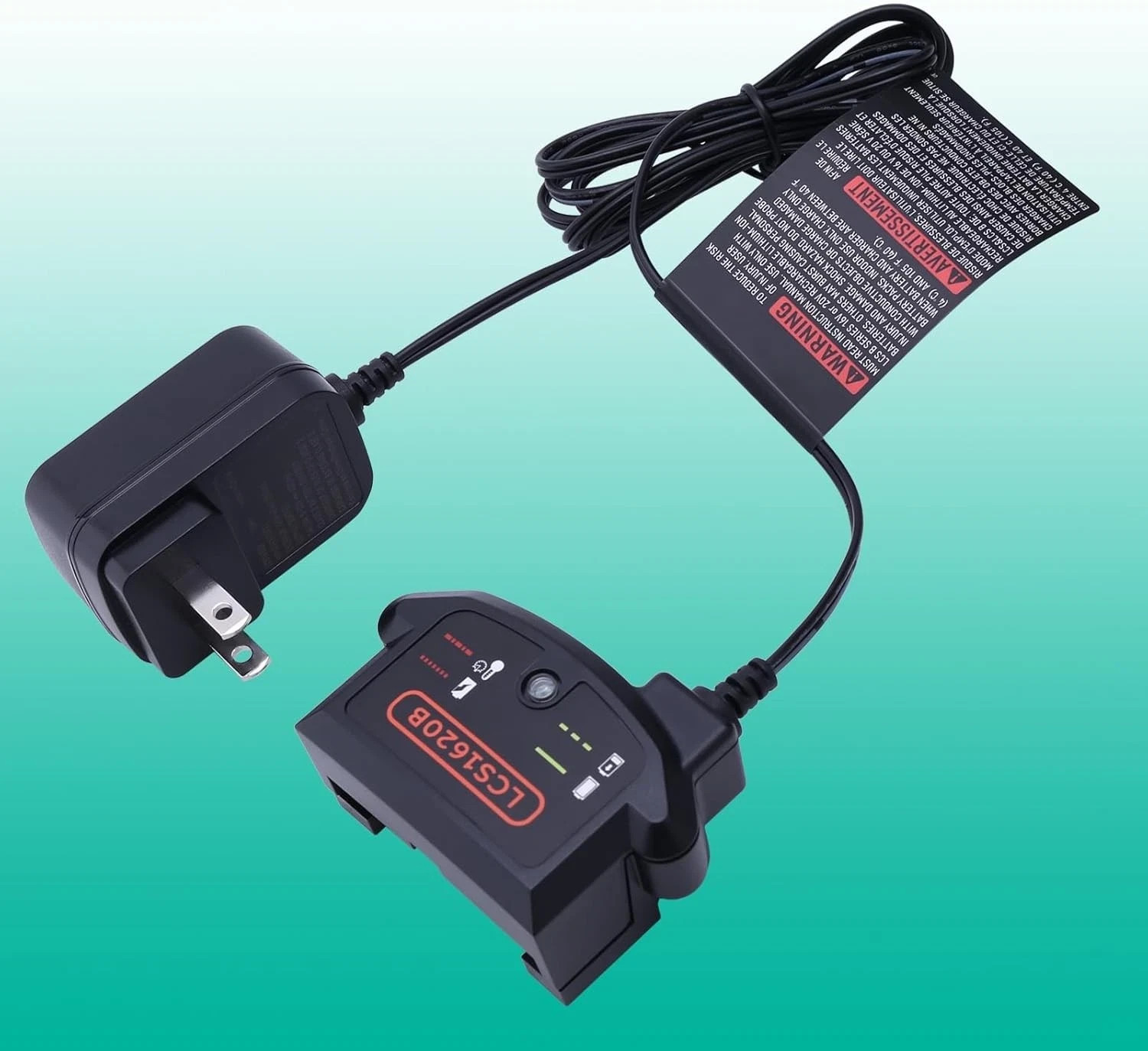 LCS1620B 20V Charger Compatible with Black and Decker 20V Max Lithium Battery LB