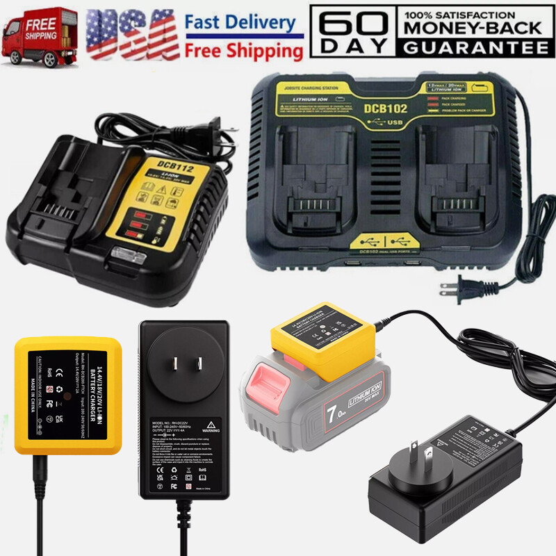 Replacement Battery Charger For Dewalt 20V 20 Volt Max Lithium Ion DCB112 DCB105