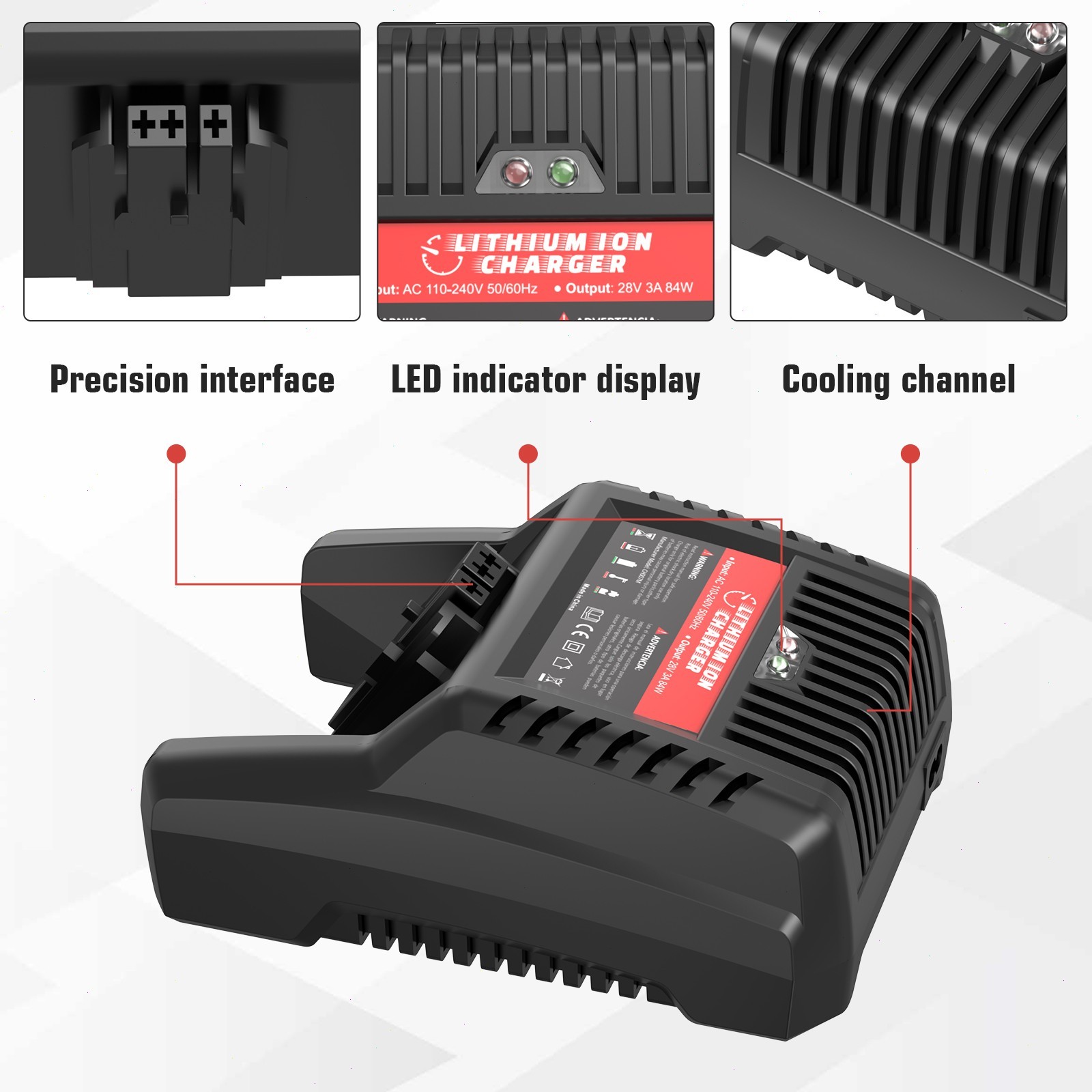48-59-2819 Rapid Charger For Milwaukee M28 28-Volt Pass-Through Single-Unit