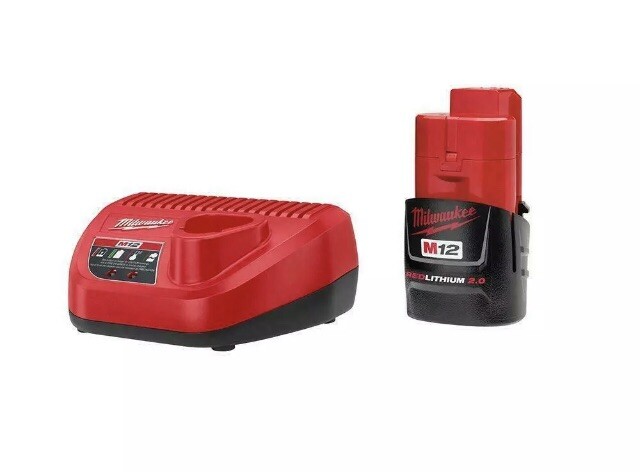 Milwaukee 48-59-2420 M12 12v Starter Kit Battery 2.0ah + Charger