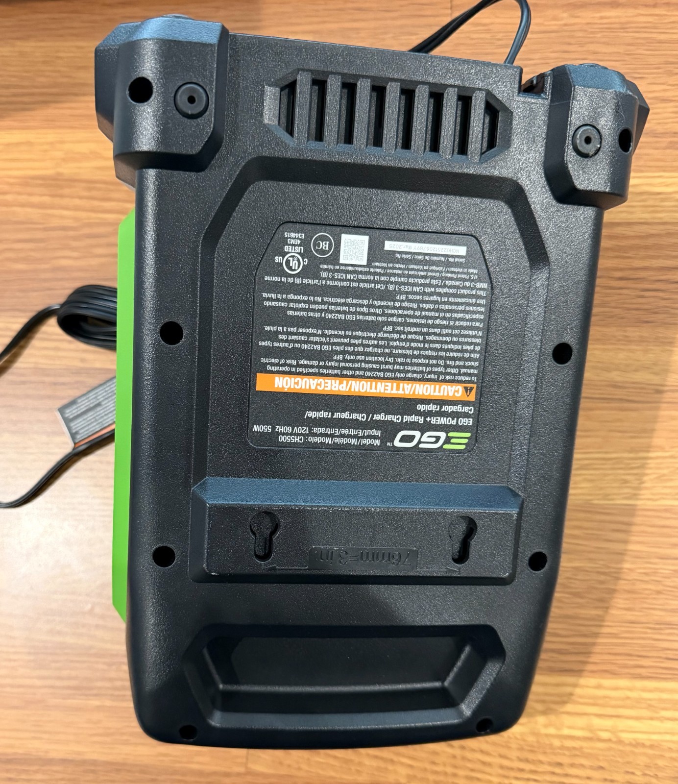 EGO CH5500 Rapid Battery Charger 56V Gray New (Open Box)