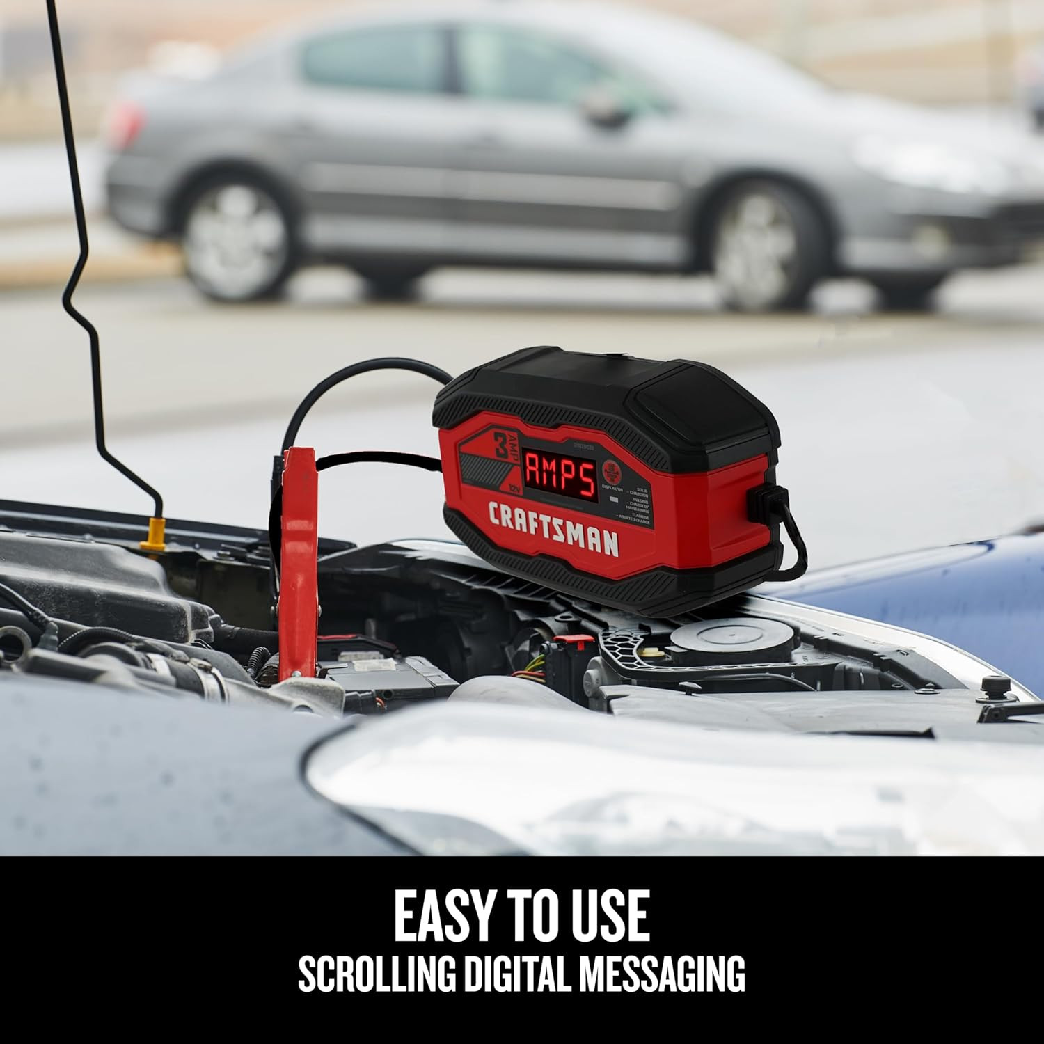 Battery Charger and Maintainer, CMXCESM260, 3-In-1, Fully Automatic, 3 Amps, 12