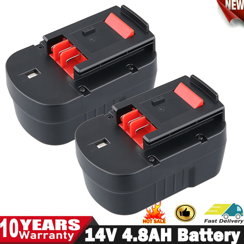 2-Pack for BLACK+DECKER 14.4V Slide Battery HPB14 FIRESTORM FSB14 499936-34 A14
