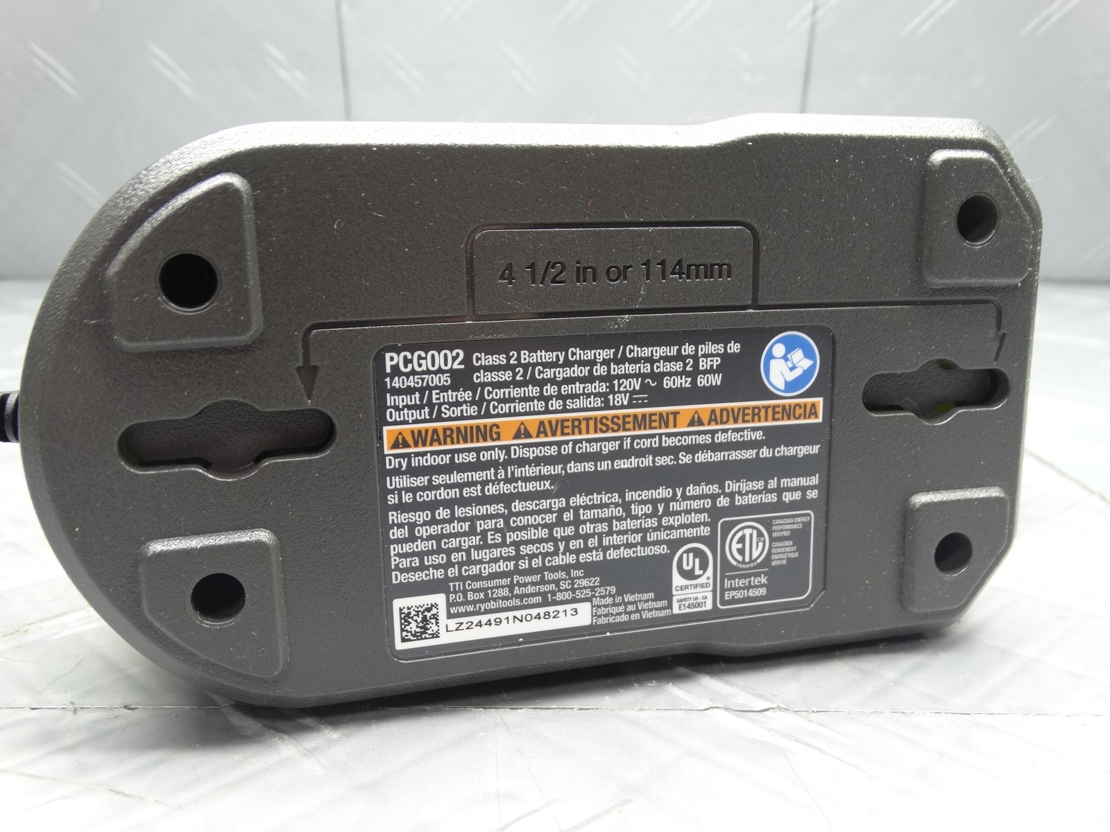 RYOBI ONE+ 18V Lithium-Ion Charger PCG002