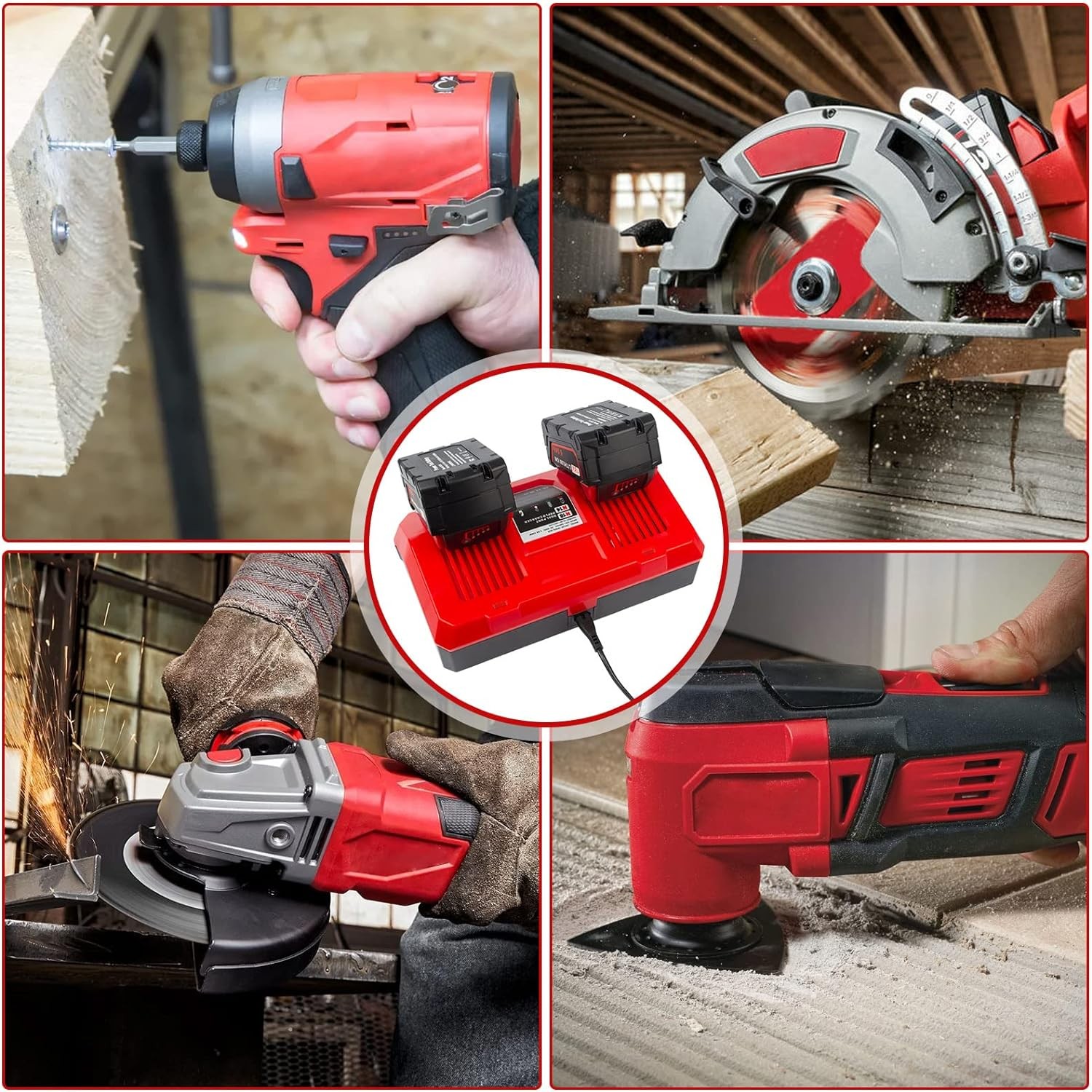 For Milwaukee For M18 Battery For M12 12V-18V Lithium Battery Rapid Charger MAMA