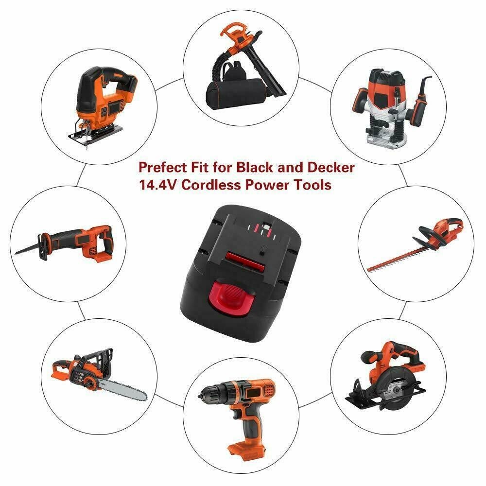 2-Pack for BLACK+DECKER 14.4V Slide Battery HPB14 FIRESTORM FSB14 499936-34 A14