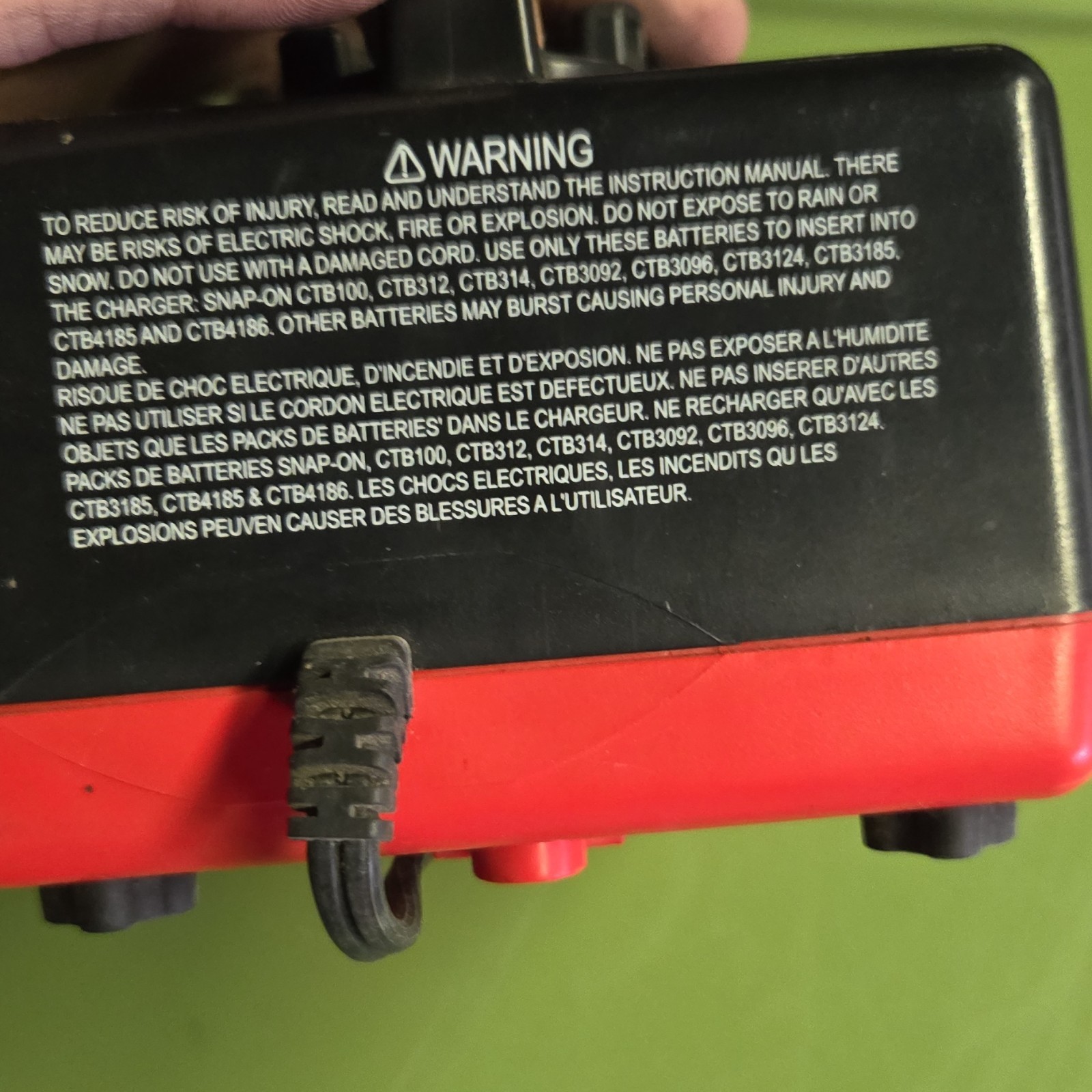 Snap-on CTC420 Power Tool Battery Charger 9.6-18V 1-Battery Bla.ck