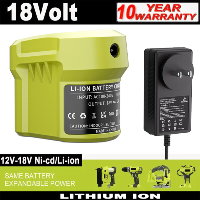 18V Lithuim Charger Compatible with for P108 Ryobi Battery Charger FAST CHARGER
