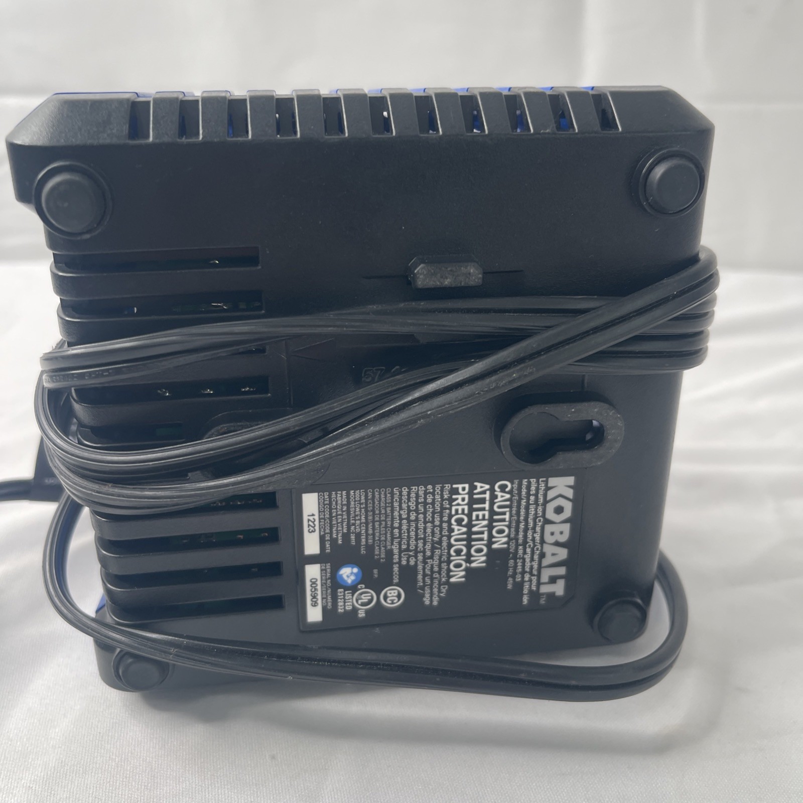 Kobalt KRC 2445-03 24V Lithium-Ion Battery Charger ONLY