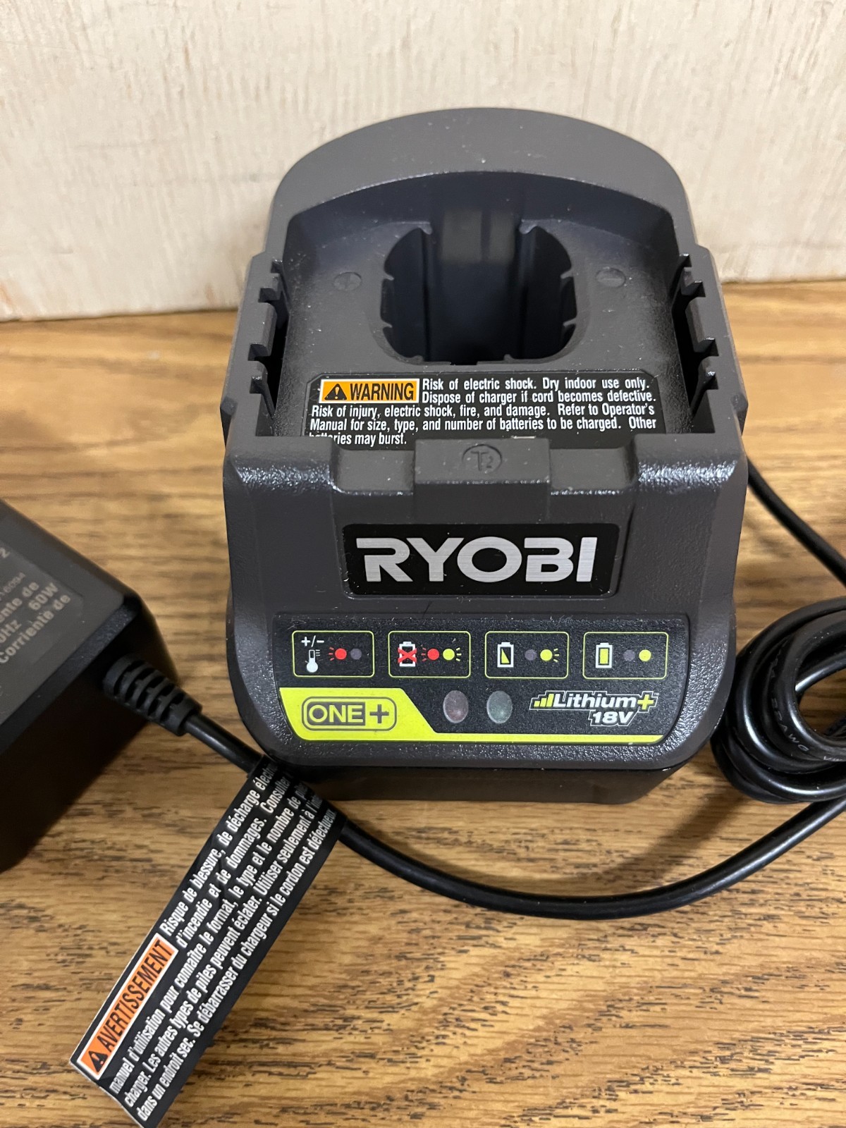 Ryobi P118B One+ 18V 18 Volt Lithium Ion Battery Charger